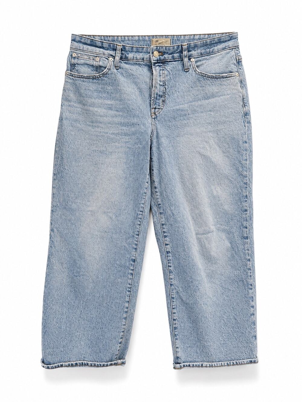 Madewell Curvy Perfect Vintage Wide-Leg Jeans Size 32 Blue Crop Denim